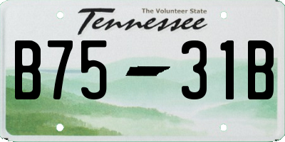TN license plate B7531B