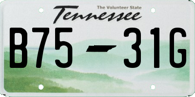 TN license plate B7531G