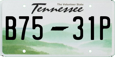 TN license plate B7531P