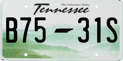 TN license plate B7531S