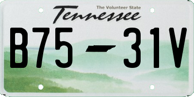 TN license plate B7531V