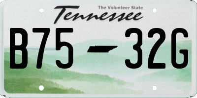 TN license plate B7532G