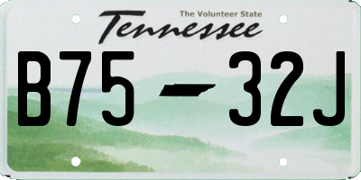 TN license plate B7532J