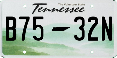 TN license plate B7532N