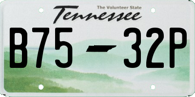 TN license plate B7532P