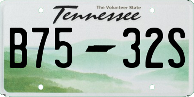 TN license plate B7532S