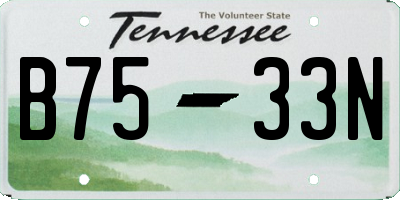 TN license plate B7533N