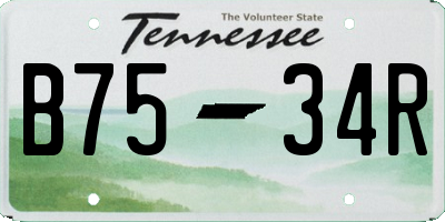 TN license plate B7534R