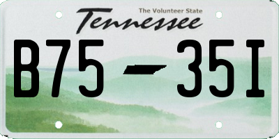 TN license plate B7535I
