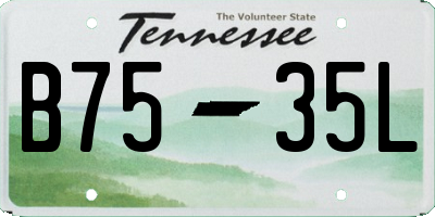 TN license plate B7535L