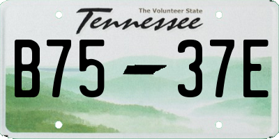 TN license plate B7537E
