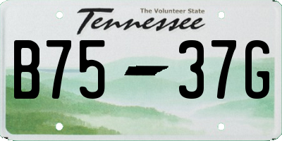 TN license plate B7537G