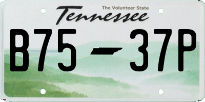TN license plate B7537P
