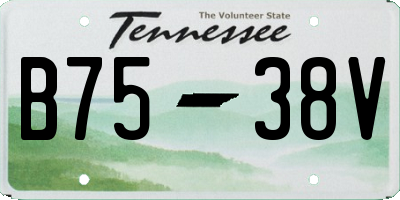 TN license plate B7538V