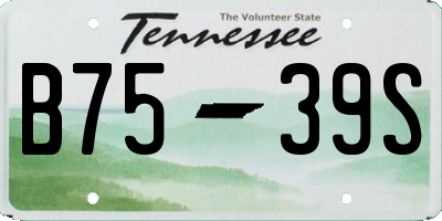 TN license plate B7539S