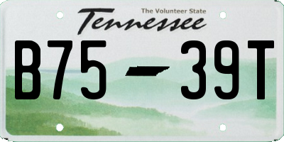 TN license plate B7539T