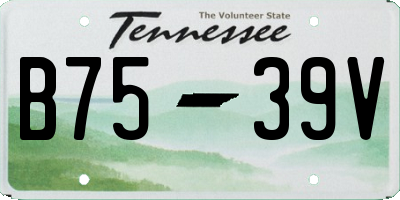 TN license plate B7539V