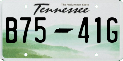 TN license plate B7541G
