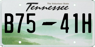 TN license plate B7541H