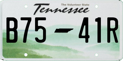 TN license plate B7541R
