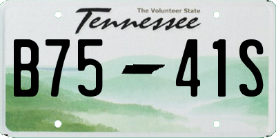 TN license plate B7541S