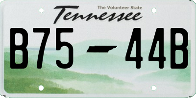 TN license plate B7544B