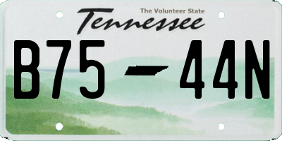 TN license plate B7544N