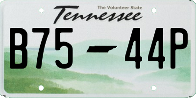 TN license plate B7544P