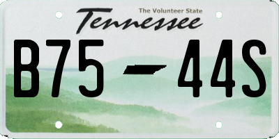 TN license plate B7544S