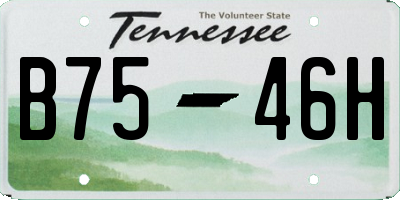 TN license plate B7546H