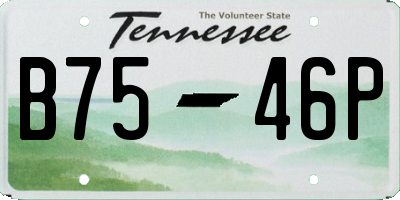 TN license plate B7546P