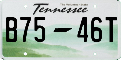 TN license plate B7546T