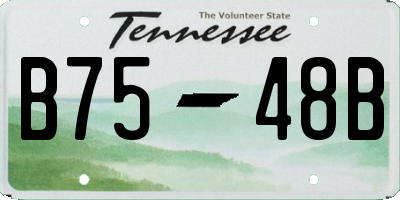 TN license plate B7548B