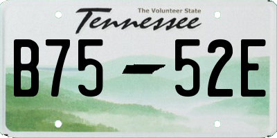TN license plate B7552E