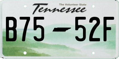 TN license plate B7552F