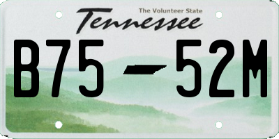 TN license plate B7552M