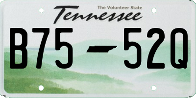 TN license plate B7552Q
