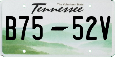 TN license plate B7552V