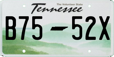 TN license plate B7552X