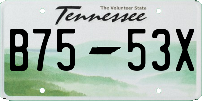 TN license plate B7553X
