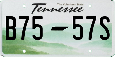 TN license plate B7557S