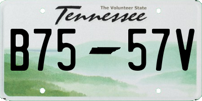 TN license plate B7557V