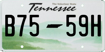 TN license plate B7559H