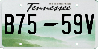 TN license plate B7559V