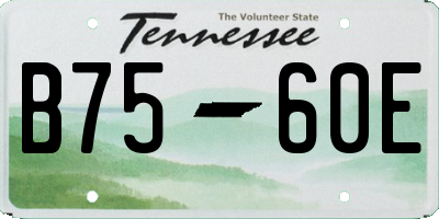 TN license plate B7560E