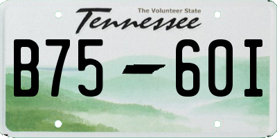 TN license plate B7560I