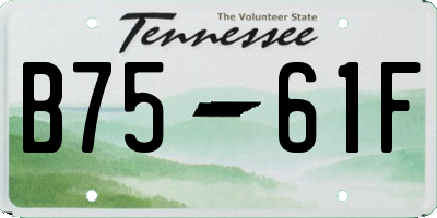 TN license plate B7561F