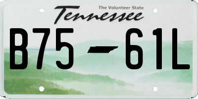 TN license plate B7561L