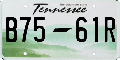 TN license plate B7561R