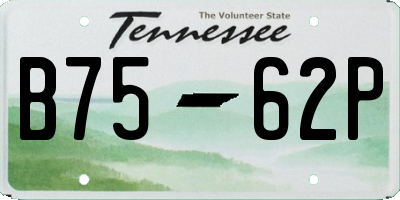 TN license plate B7562P